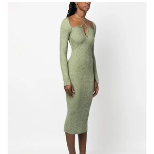 Elegant Green Knit Dress